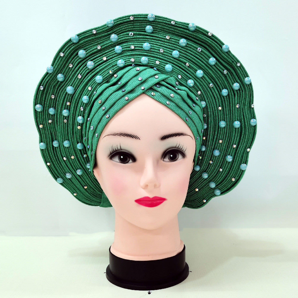 African Head Wraps Aso Oke Gele Already Made Auto Gele African Turban Cap For Party