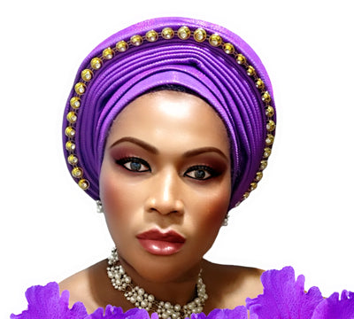 Nigerian Headtie African Head Wraps Already Made Auto Gele