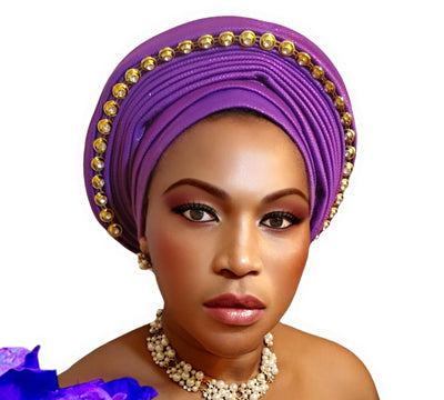 Nigerian Headtie African Head Wraps Already Made Auto Gele