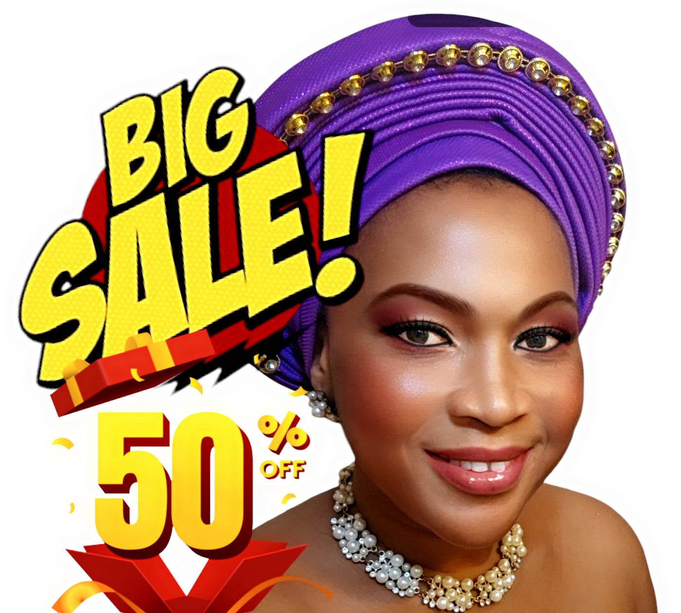 Nigerian Headtie African Head Wraps Already Made Auto Gele