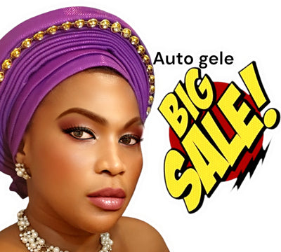 Nigerian Headtie African Head Wraps Already Made Auto Gele