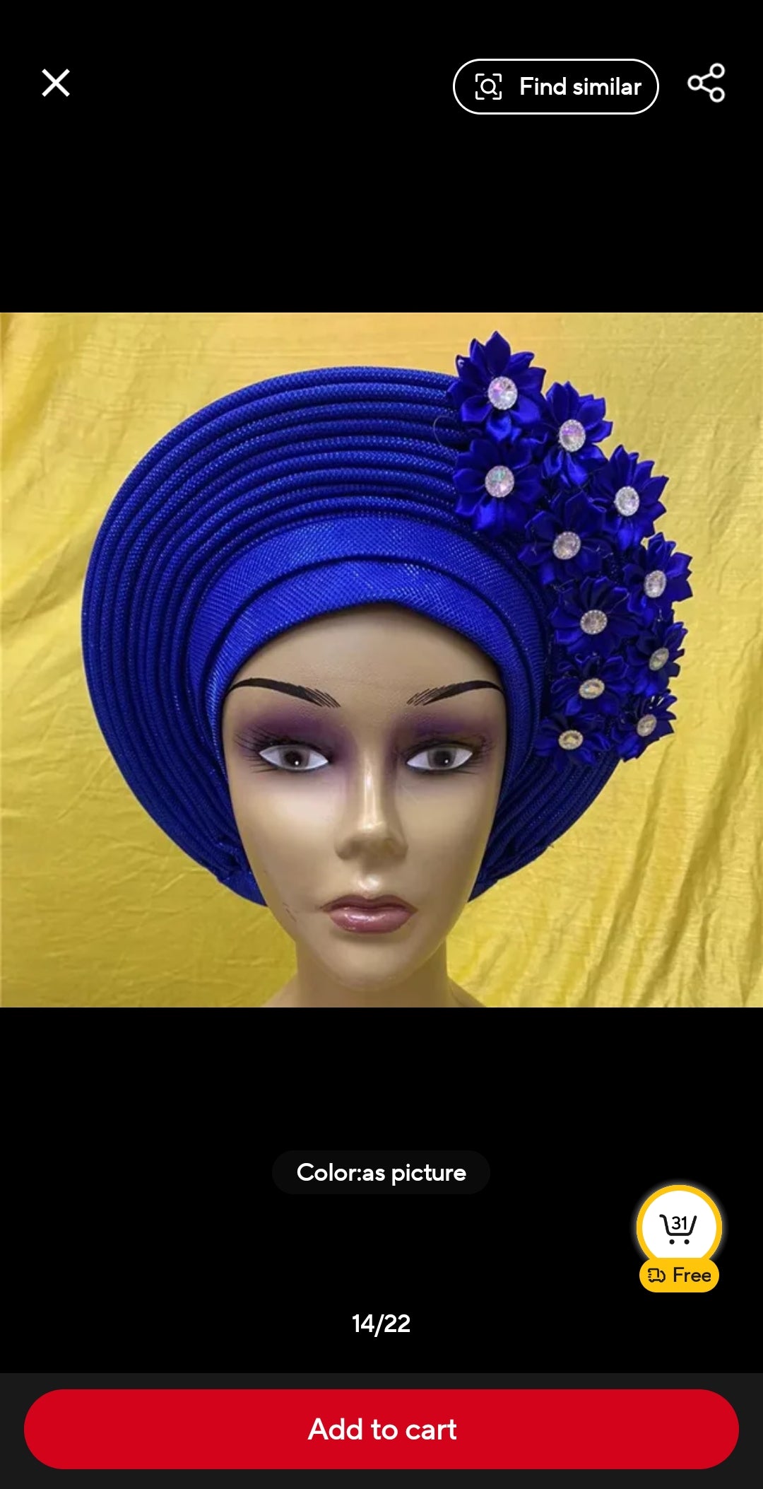 Fashion Nigerian Gele Headties With Stones Women Head Wrap Beaded Lace Already Made Auto African Headtie For Party