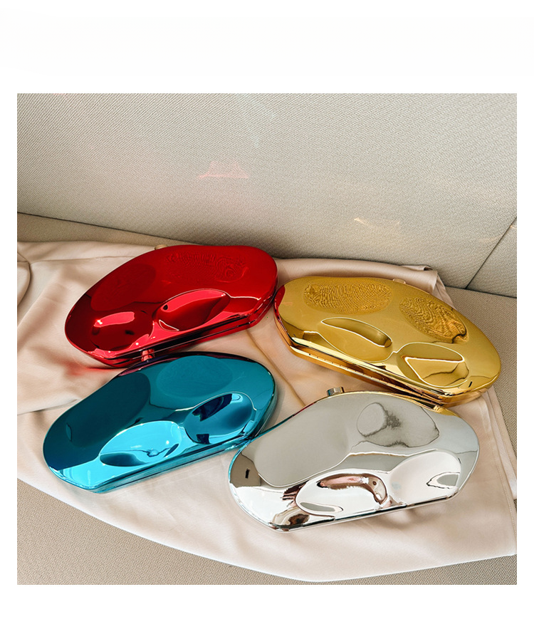 Mirror reflection egg shape stunning evening bag