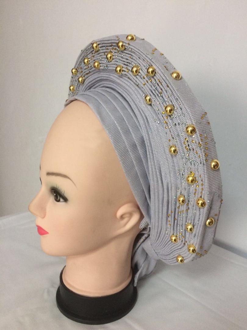 Nigerian Gele Headtie African Head Wraps Aso Oke Gele Already Made Auto Gele