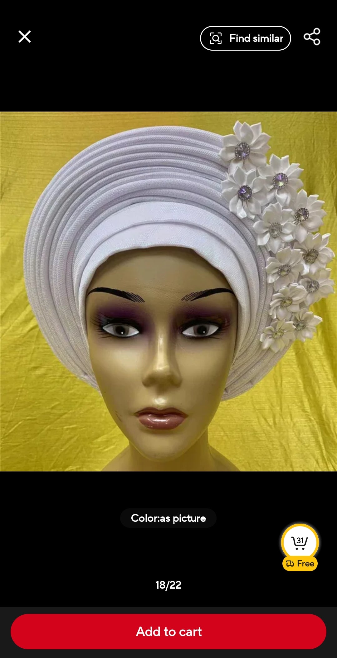 Fashion Nigerian Gele Headties With Stones Women Head Wrap Beaded Lace Already Made Auto African Headtie For Party