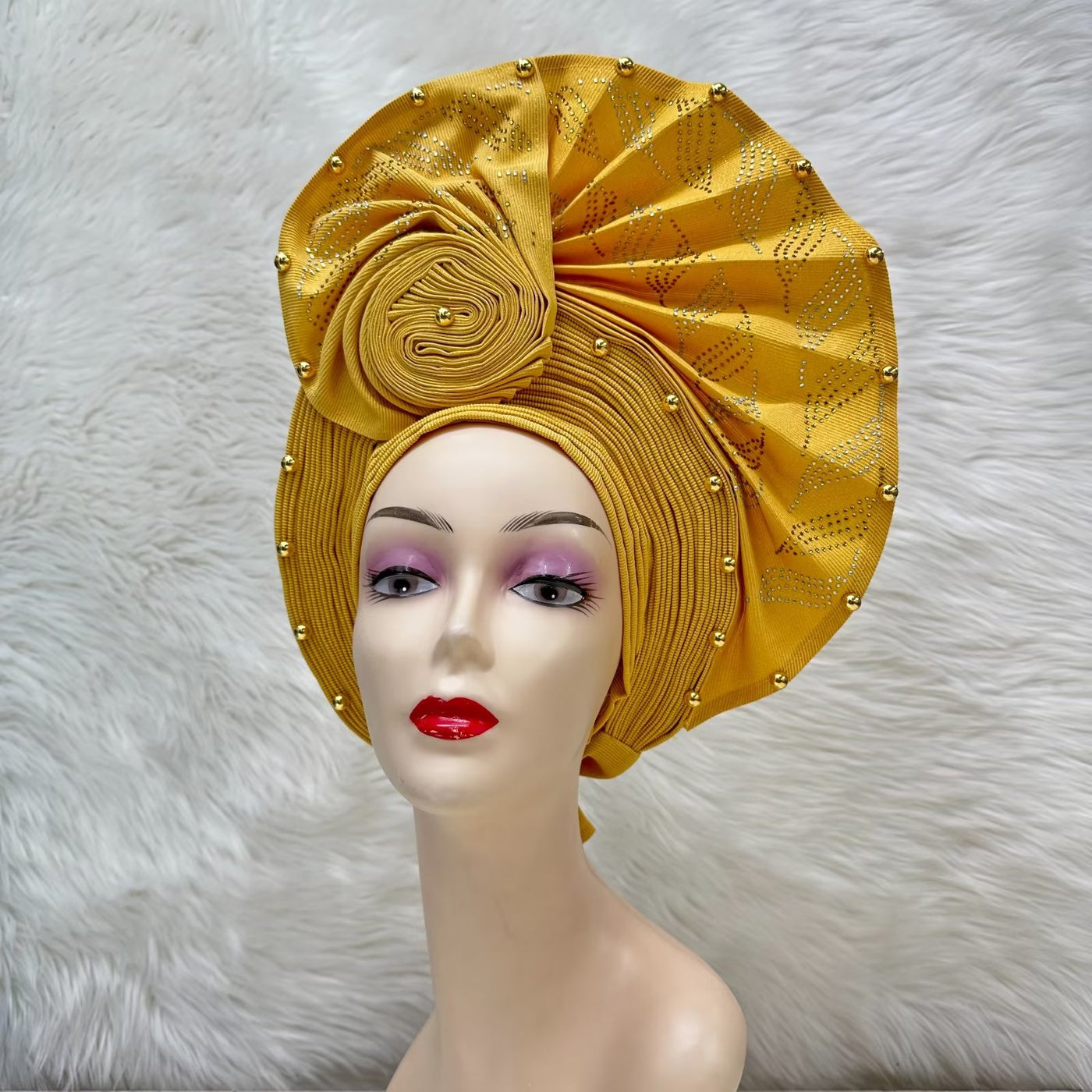 Women's Headtie, Auto Gele Headtie for Women, Nigerian Aso Oke Headgear