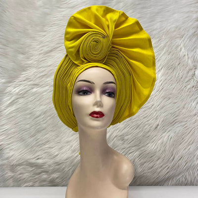 Women's Headtie, Auto Gele Headtie for Women, Nigerian Aso Oke Headgear for Wedding Party