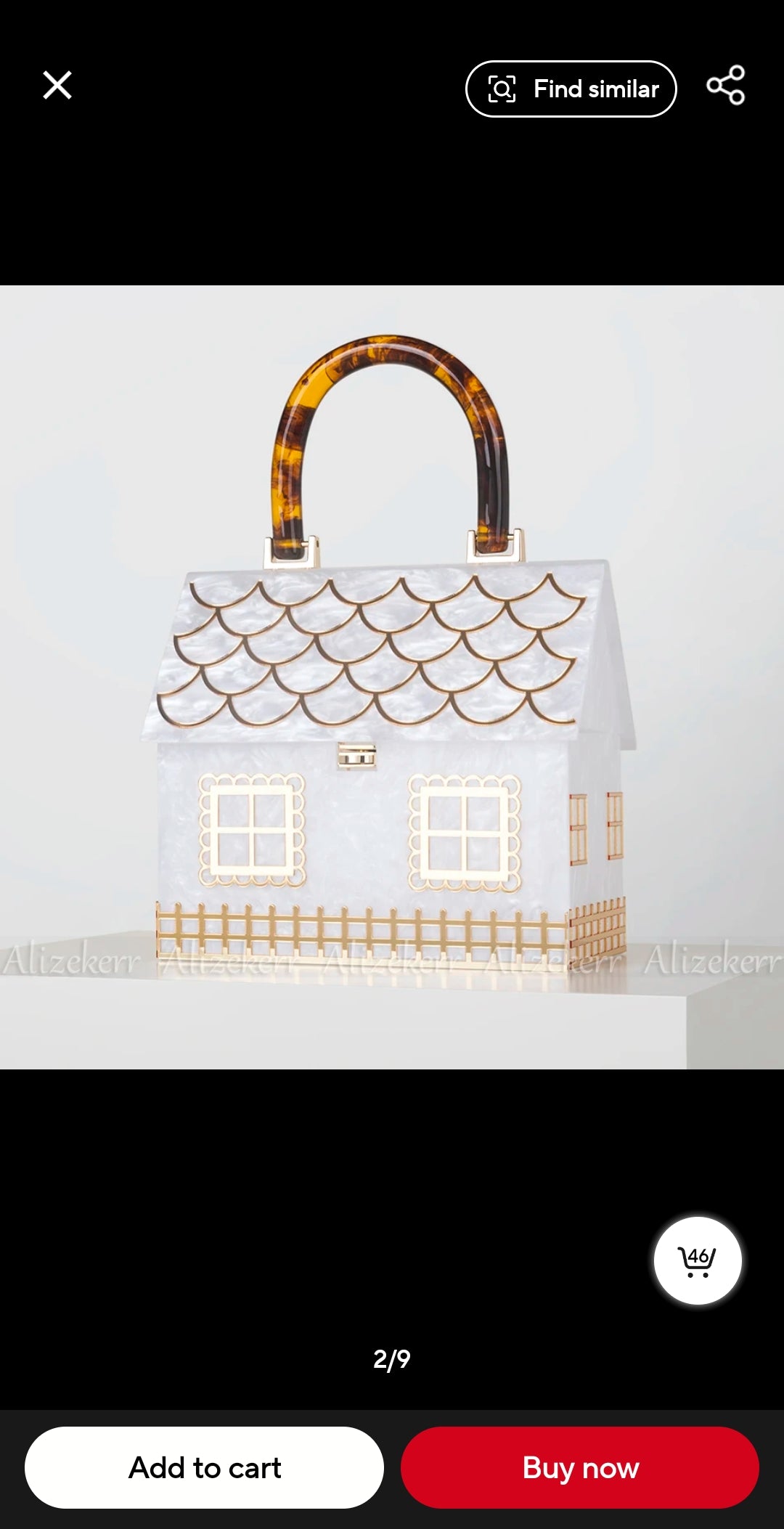 Unique stunning house stylish statement evening bag