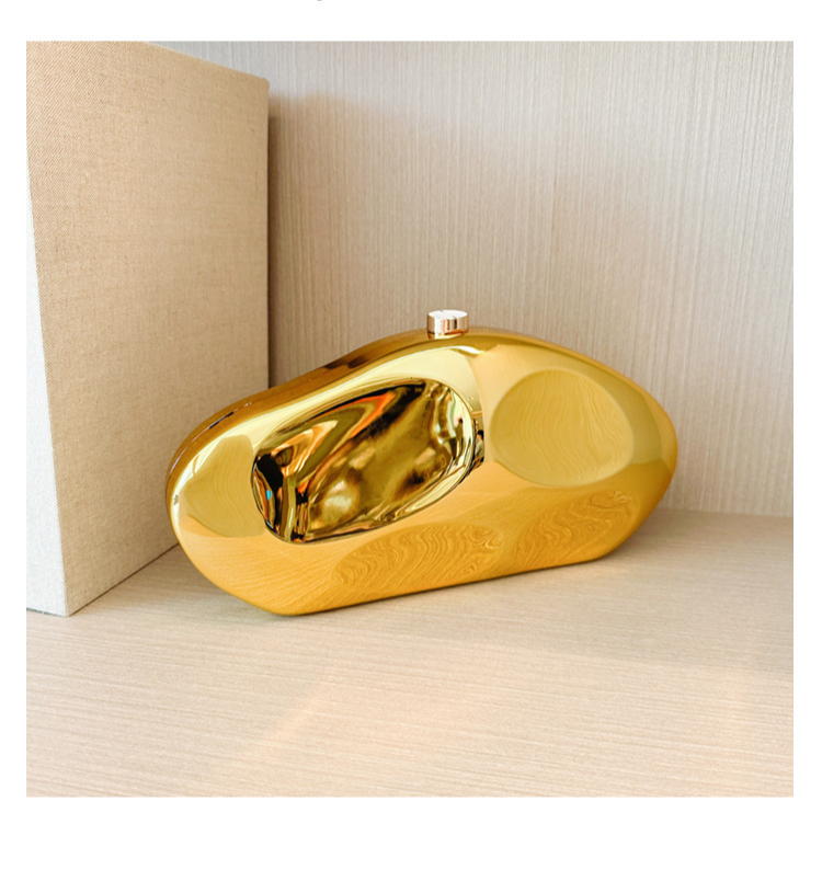 Mirror reflection egg shape stunning evening bag