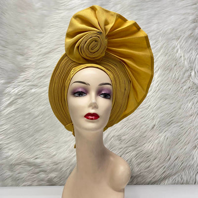 Women's Headtie, Auto Gele Headtie for Women, Nigerian Aso Oke Headgear for Wedding Party