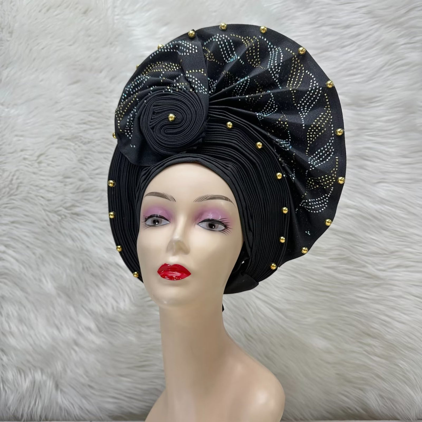 Women's Headtie, Auto Gele Headtie for Women, Nigerian Aso Oke Headgear