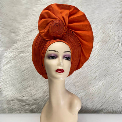 Women's Headtie, Auto Gele Headtie for Women, Nigerian Aso Oke Headgear for Wedding Party