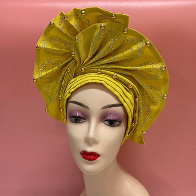 Nigerian Aso Oke Headgear for Wedding Party