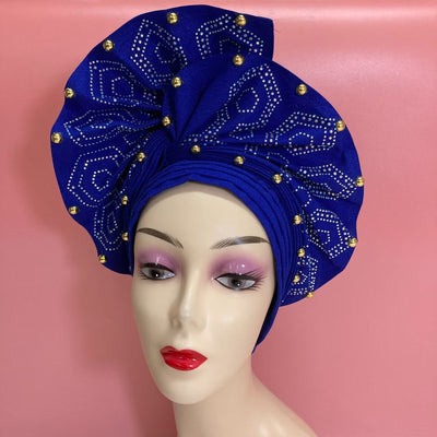 Nigerian Aso Oke Headgear for Wedding Party