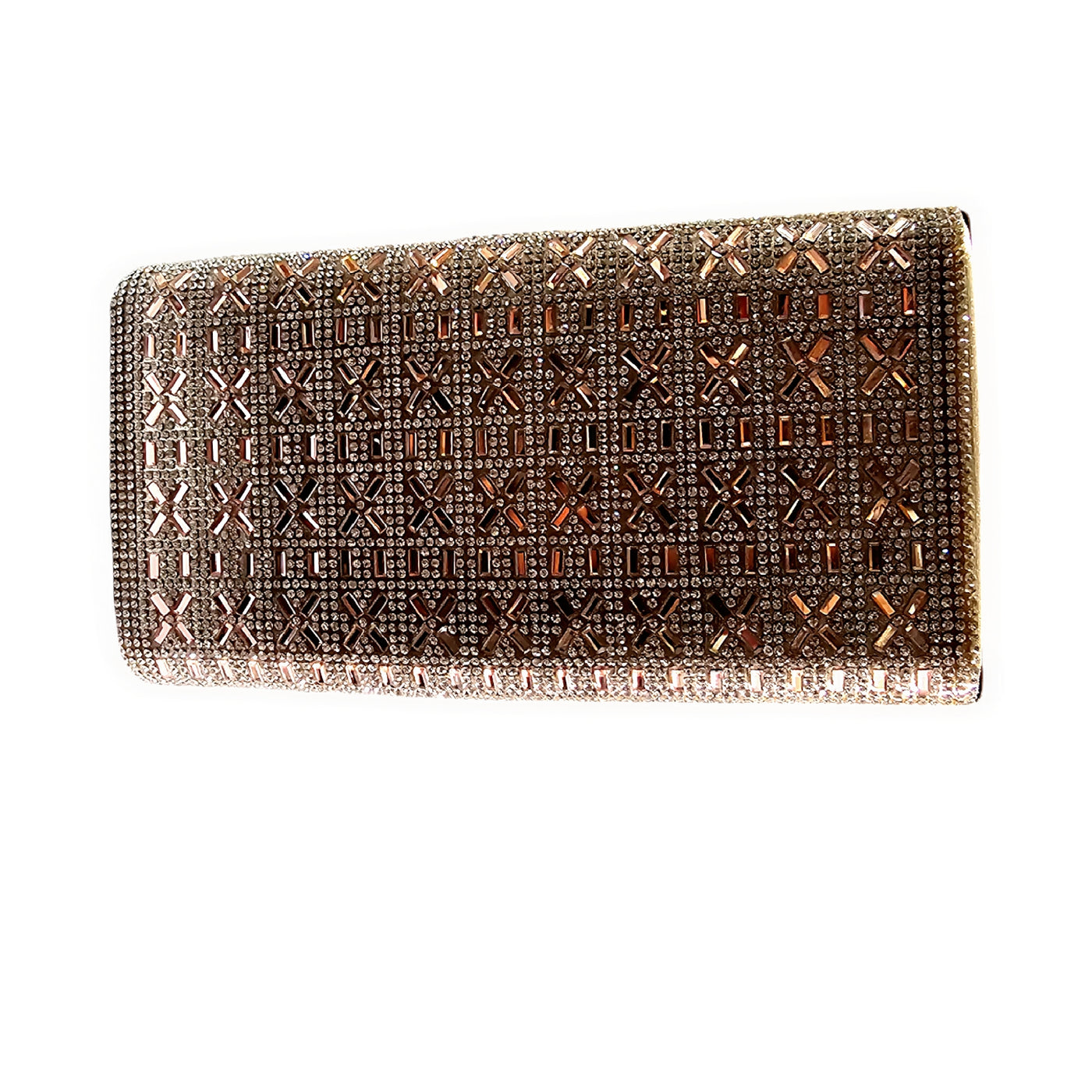 Dazzling Clutch Bag Evening Bag With Detachable Chain rose gold