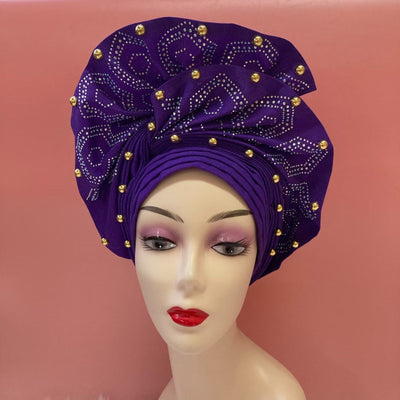 Nigerian Aso Oke Headgear for Wedding Party