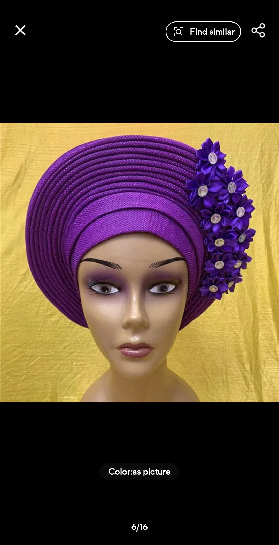 Fashion Nigerian Gele Headties With Stones Women Head Wrap Beaded Lace Already Made Auto African Headtie For Party