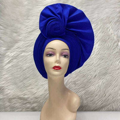 Women's Headtie, Auto Gele Headtie for Women, Nigerian Aso Oke Headgear for Wedding Party