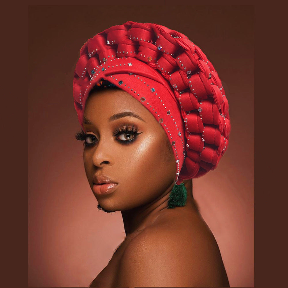 African Turbans for Women Nigerian Aso Oke Headtie Auto Gele