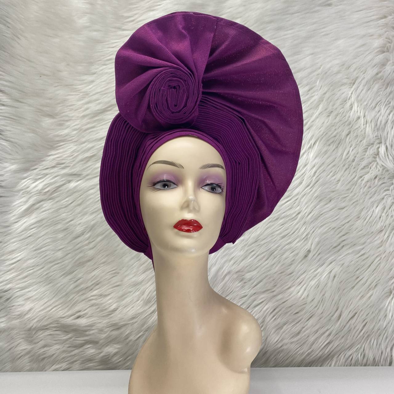 Women's Headtie, Auto Gele Headtie for Women, Nigerian Aso Oke Headgear for Wedding Party