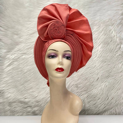 Women's Headtie, Auto Gele Headtie for Women, Nigerian Aso Oke Headgear for Wedding Party