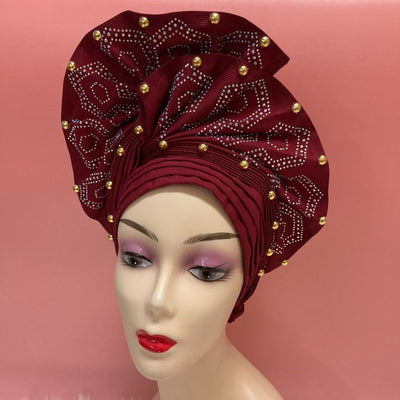 Nigerian Aso Oke Headgear for Wedding Party